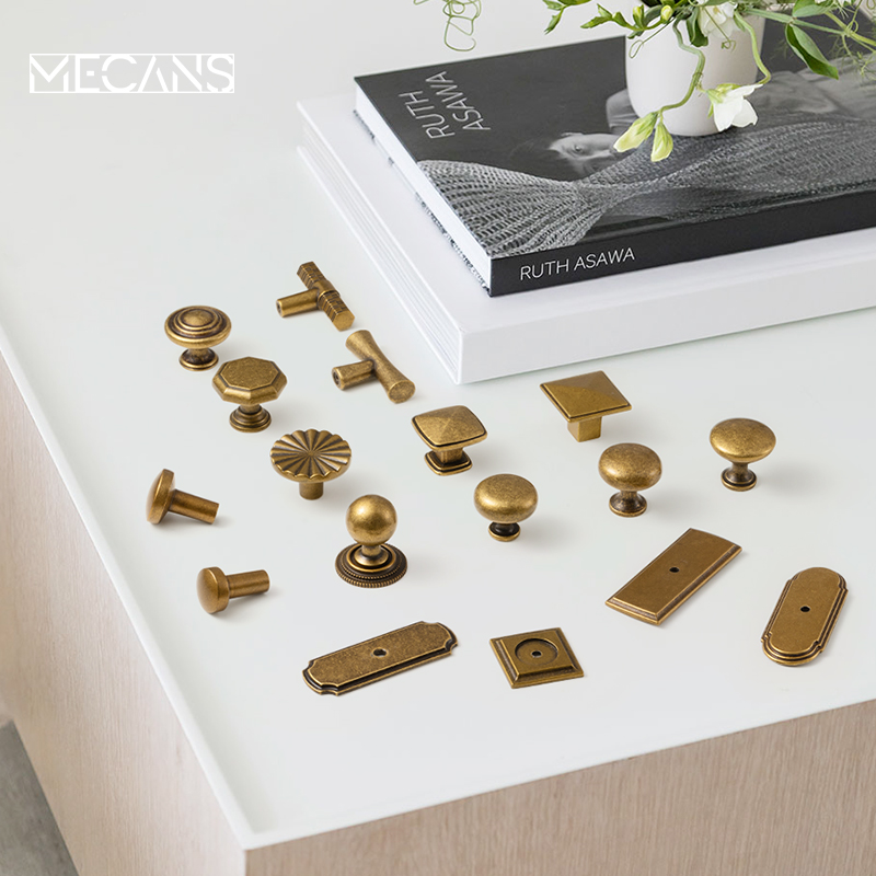 MECANS Antique Brass Cabinet K - огляд і ціна Furniture Hardware With Backplate