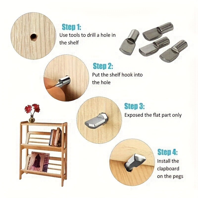 20/50Pcs Shelf Pins Pegs, 5mm  - огляд і ціна Shelf Peg Support