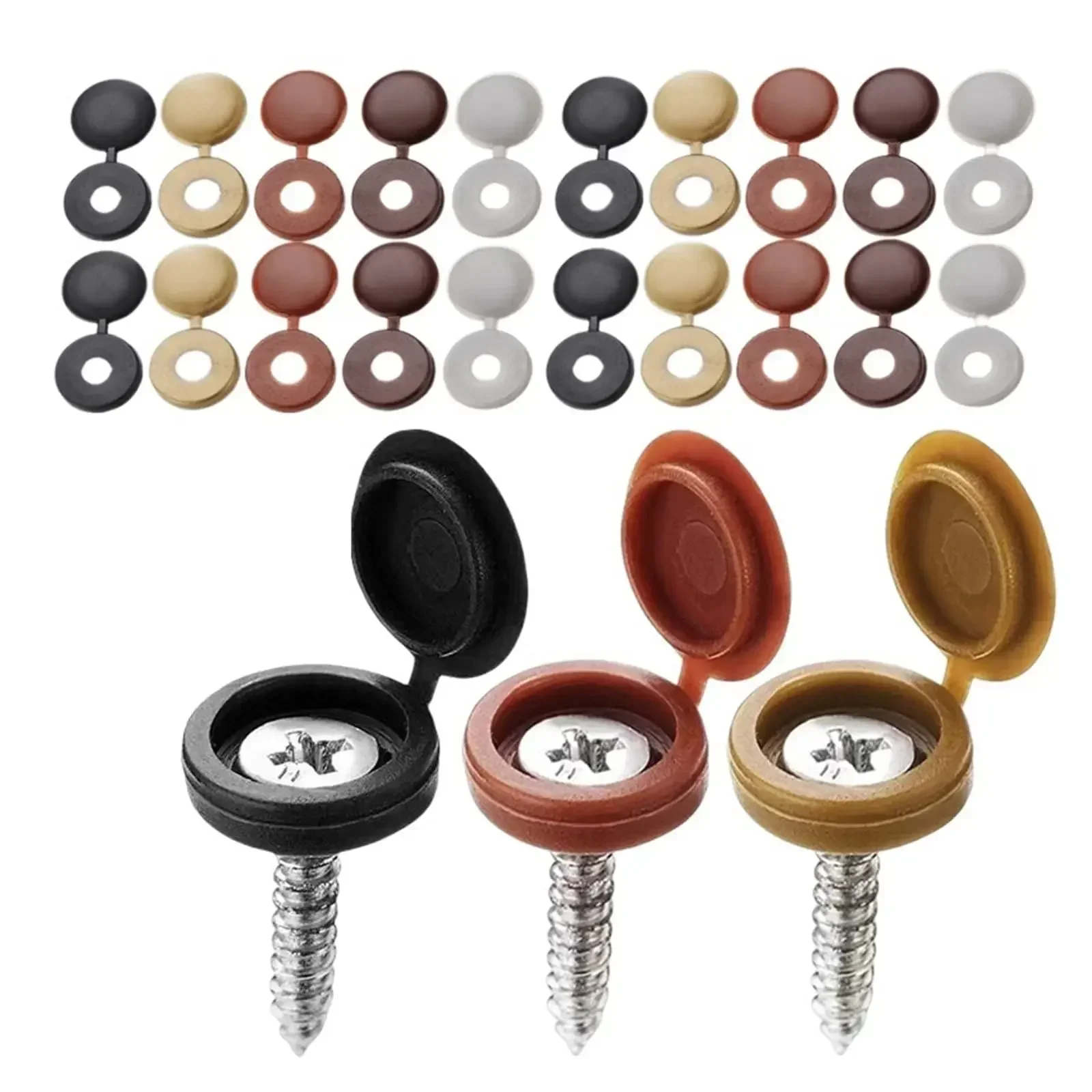 Hinged Plastic Screw Cap Cover - огляд і ціна Furniture Hardware Bolts