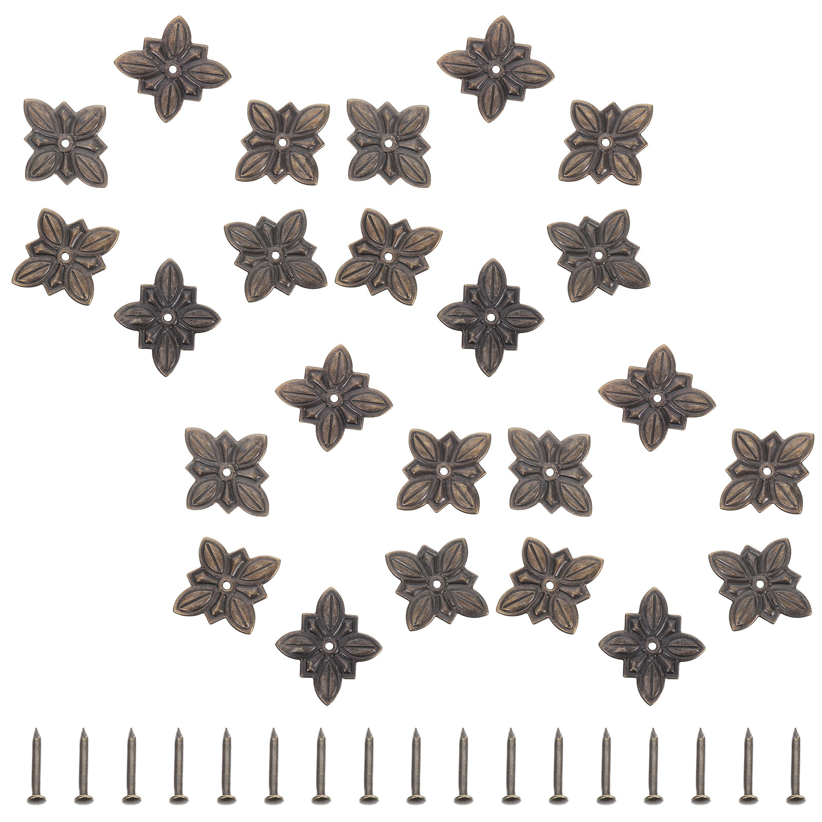 50Pcs Decorative Flower Shape  - огляд і ціна Furniture Hardware With Backplate