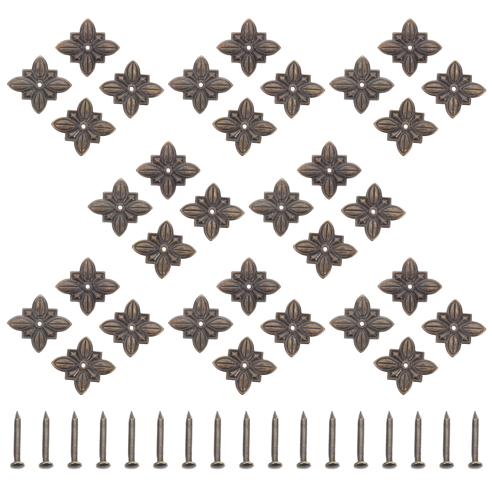 50Pcs Decorative Flower Shape  - огляд і ціна Furniture Hardware With Backplate