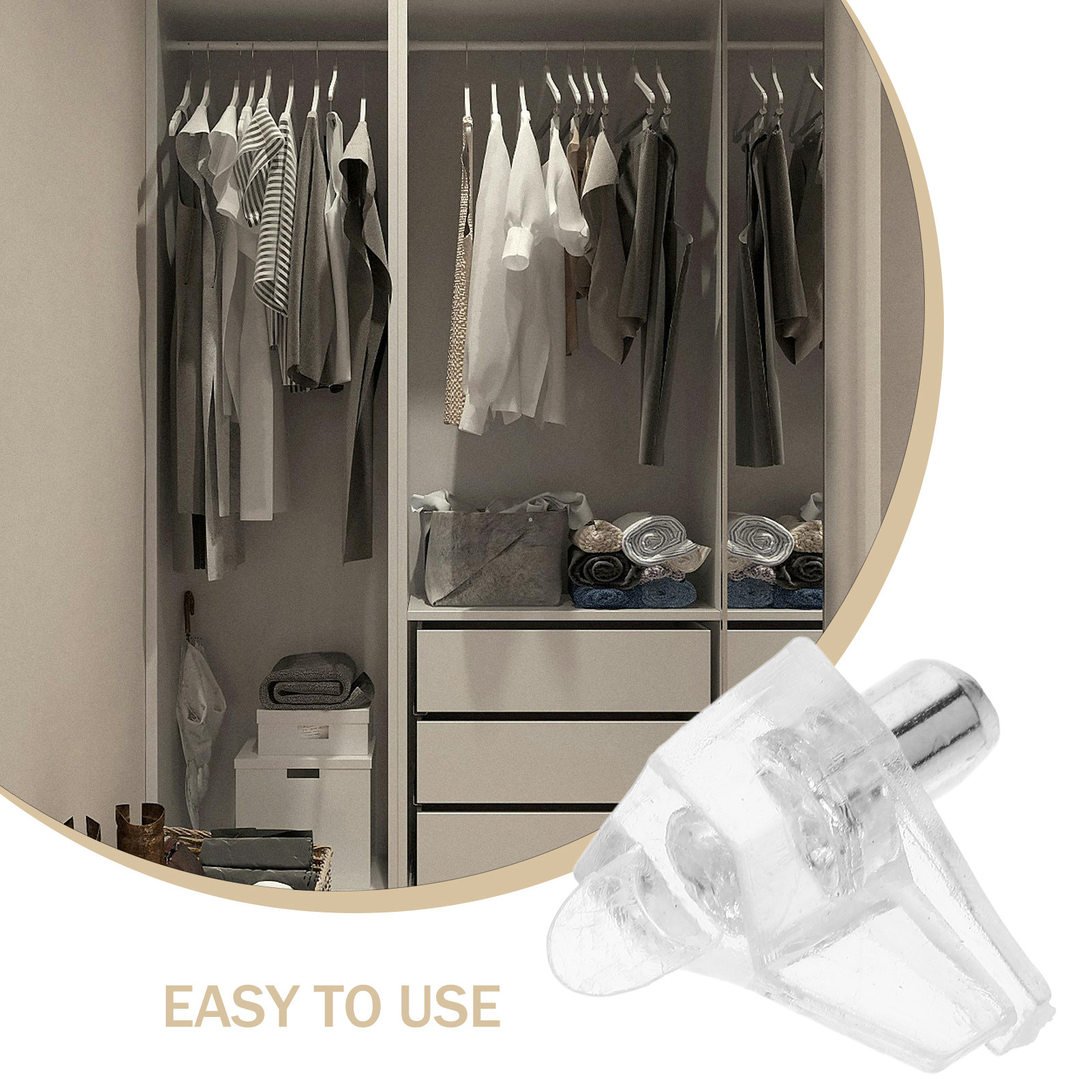 100pcs Clear Shelf Pegs Durabl - огляд і ціна Shelf Peg Support