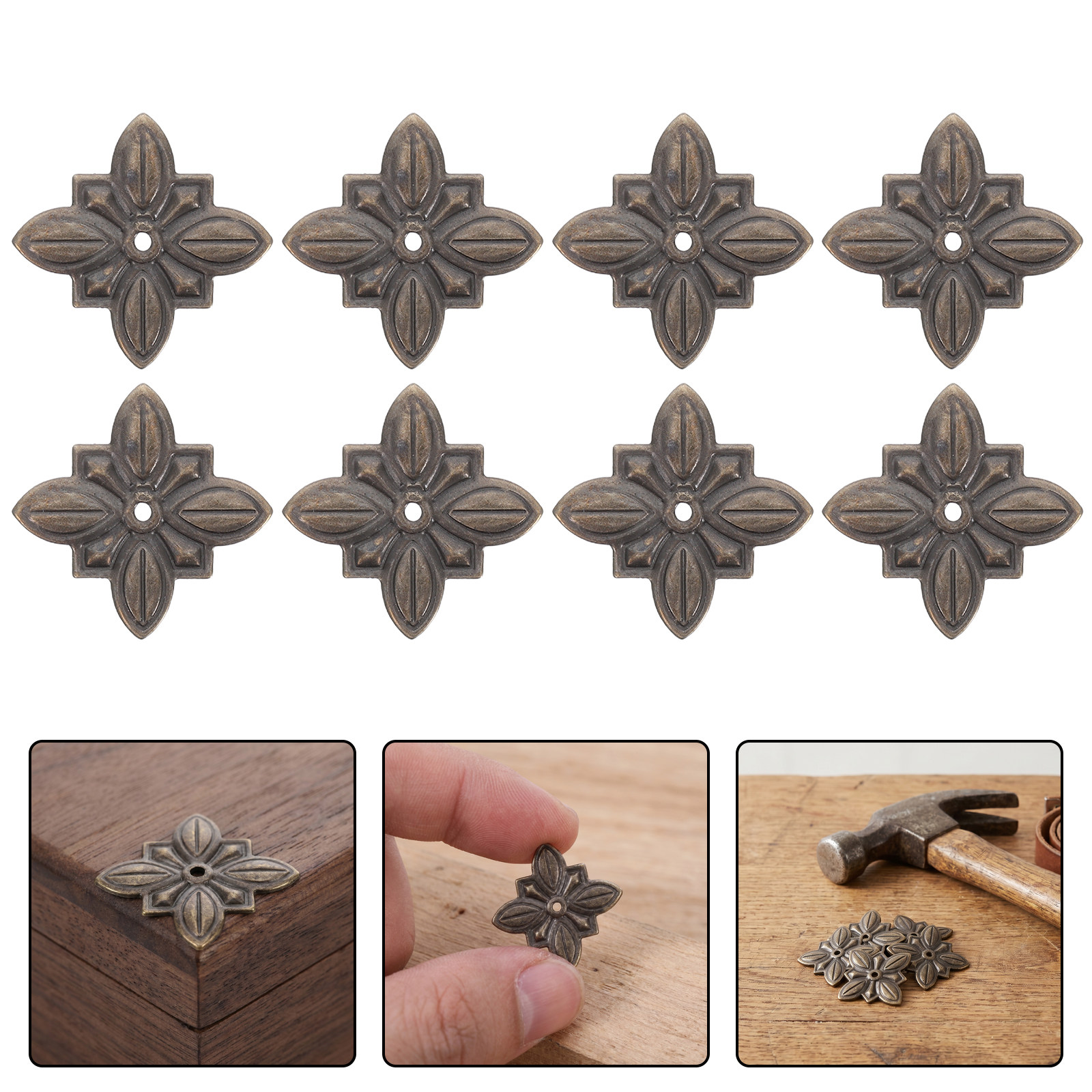 50Pcs Vintage Floral Metal Bac - огляд і ціна Furniture Hardware With Backplate
